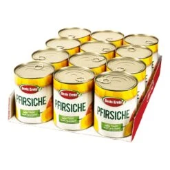Beste Ernte Pfirsiche Leicht Gezuckert 480 G, 12er Pack