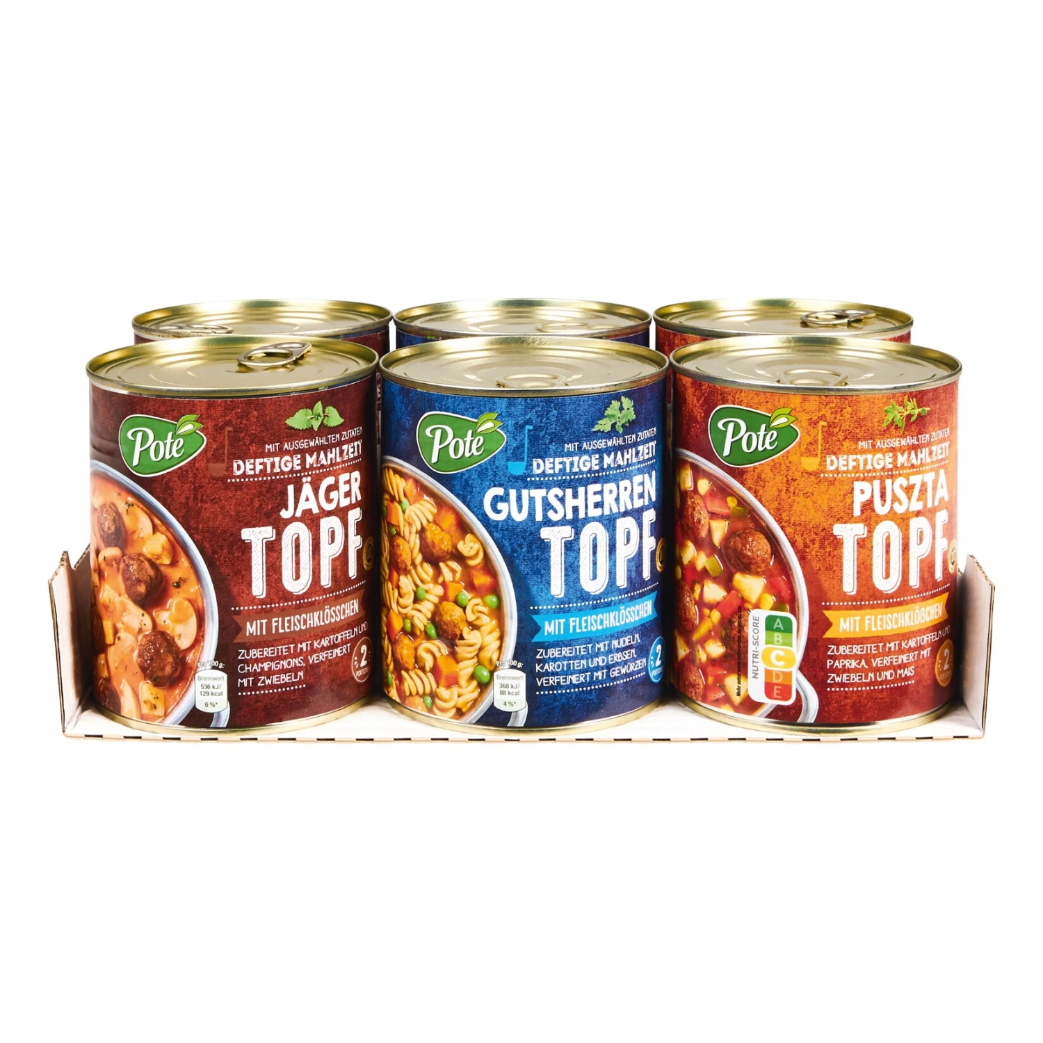 Poté Eintöpfe 800 G, Verschiedene Sorten, 6er Pack 1 Poté Eintöpfe 800 G, Verschiedene Sorten, 6er Pack