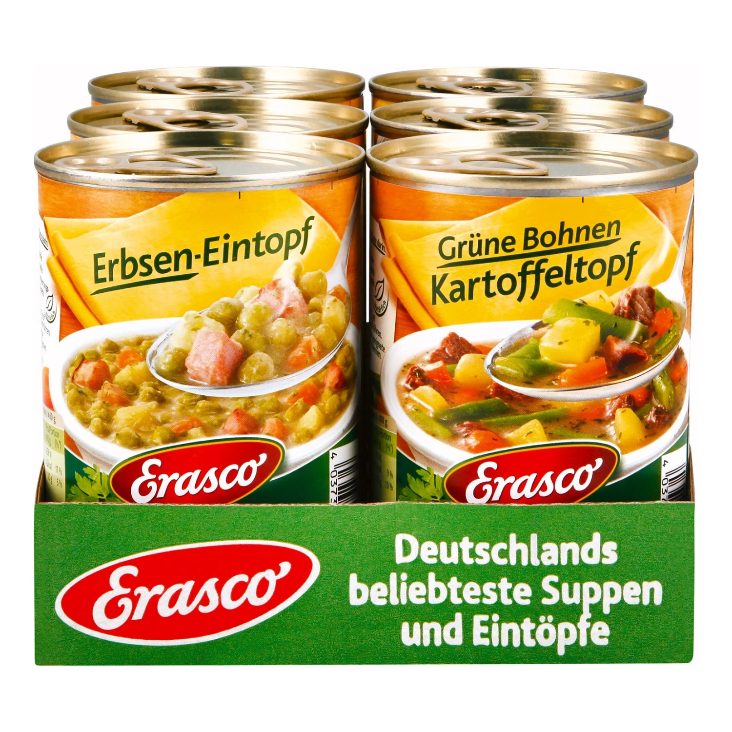 Erasco Eintöpfe 400 G, Verschiedene Sorten, 6er Pack 1 Erasco Eintöpfe 400 G, Verschiedene Sorten, 6er Pack