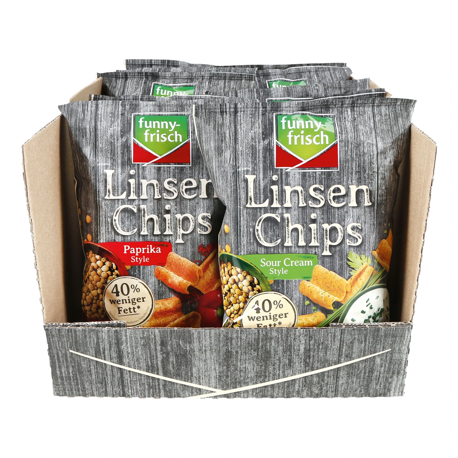 Funny Frisch Linsenchips 90 G, Verschiedene Sorten, 12er Pack 1 Funny Frisch Linsenchips 90 G, Verschiedene Sorten, 12er Pack