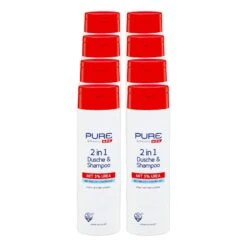 Pure & Basic 2in1 Dusche & Shampoo 300 Ml, 8er Pack