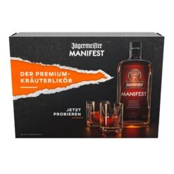Jägermeister Manifest 38,0 % Vol 0,5 Liter Geschenkbox Mit 2 Gläsern
